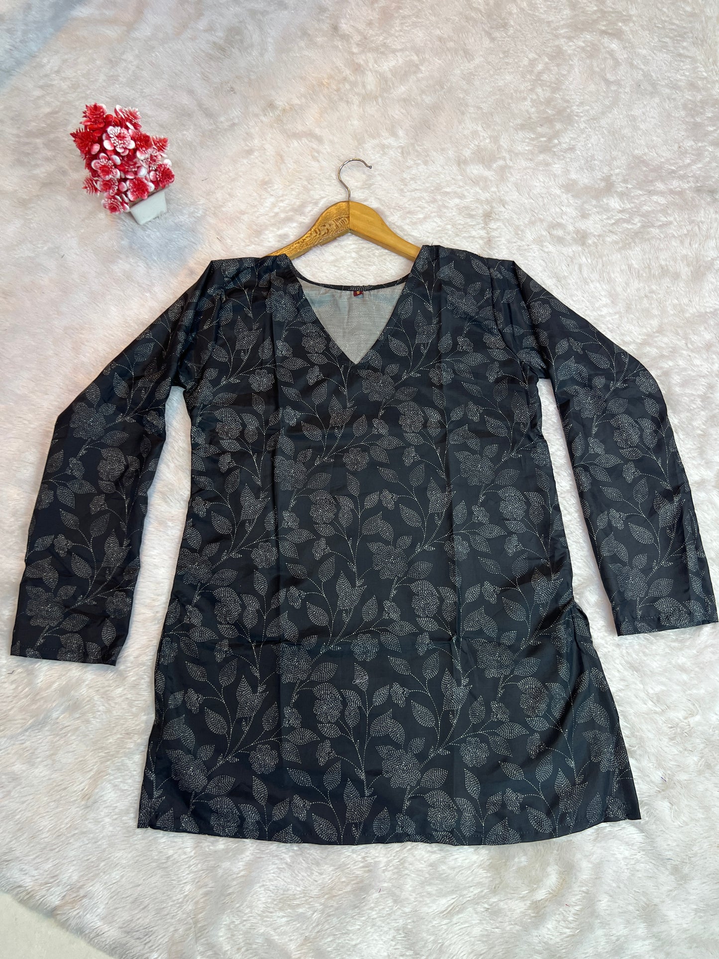 relaxed fit floral tunic styled for daily wear