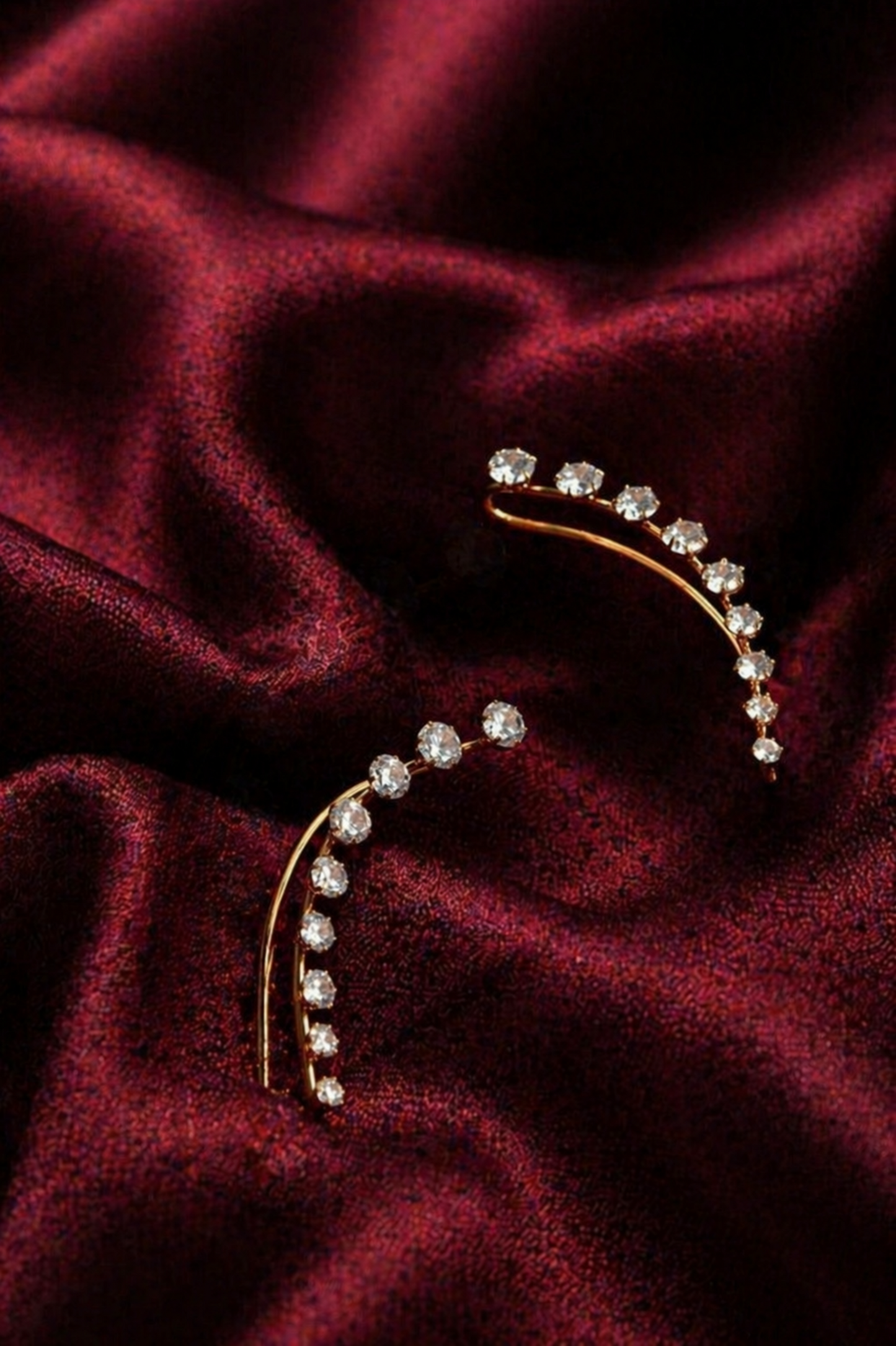 curved ear cuff earrings luxury styling