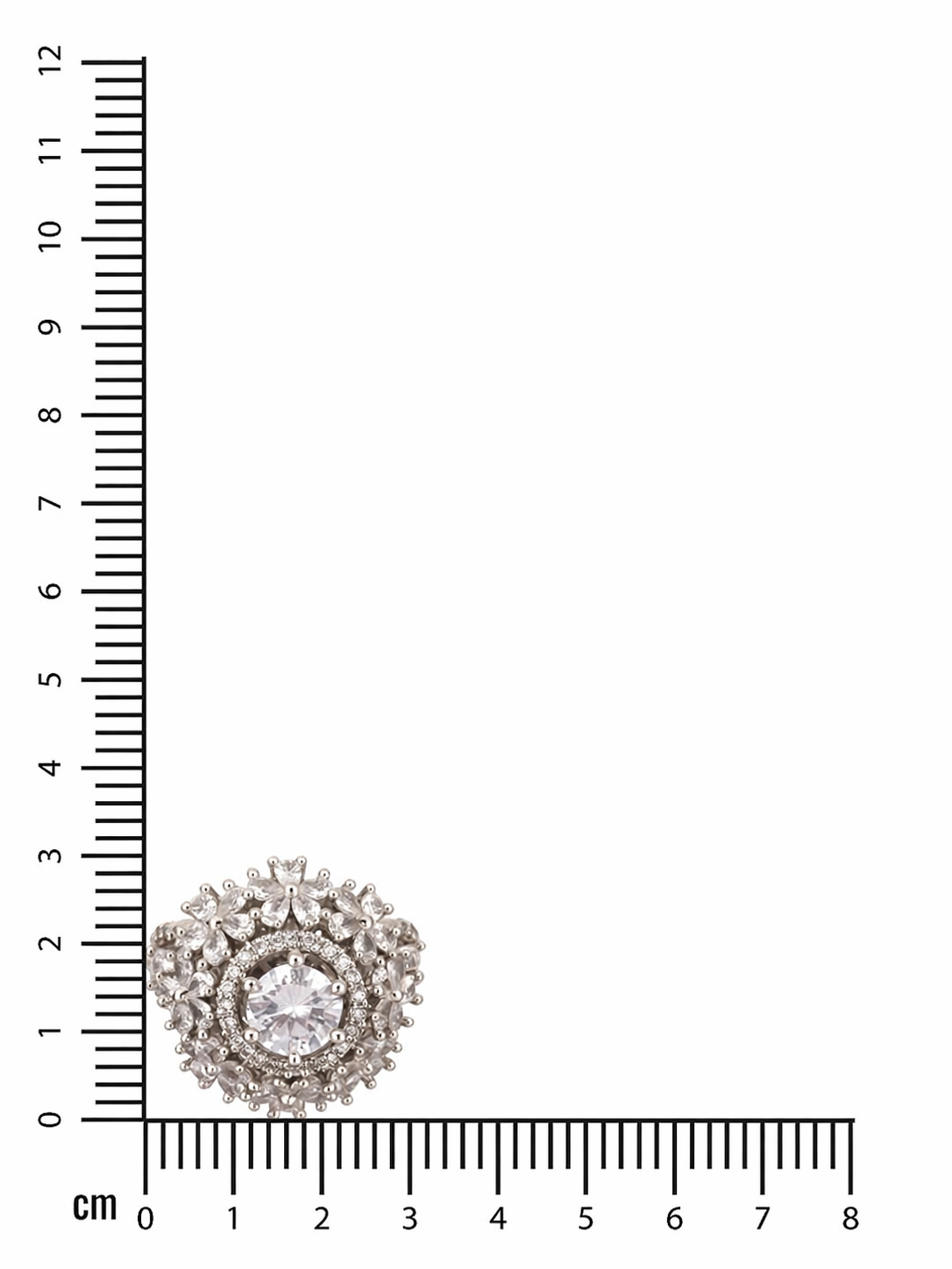 designer silver ring marble background