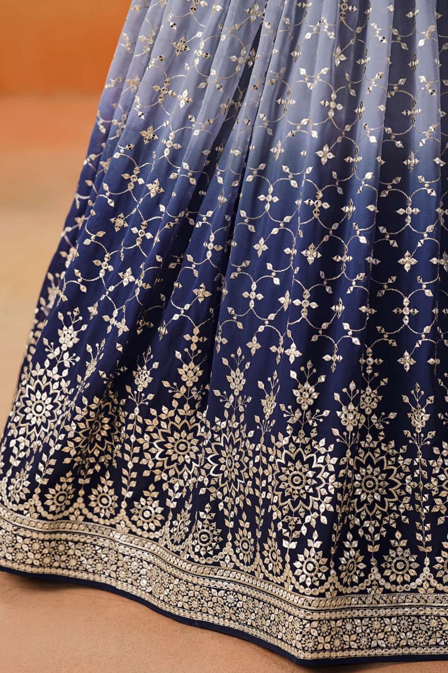 Bridal lehenga outfit styled for reception look