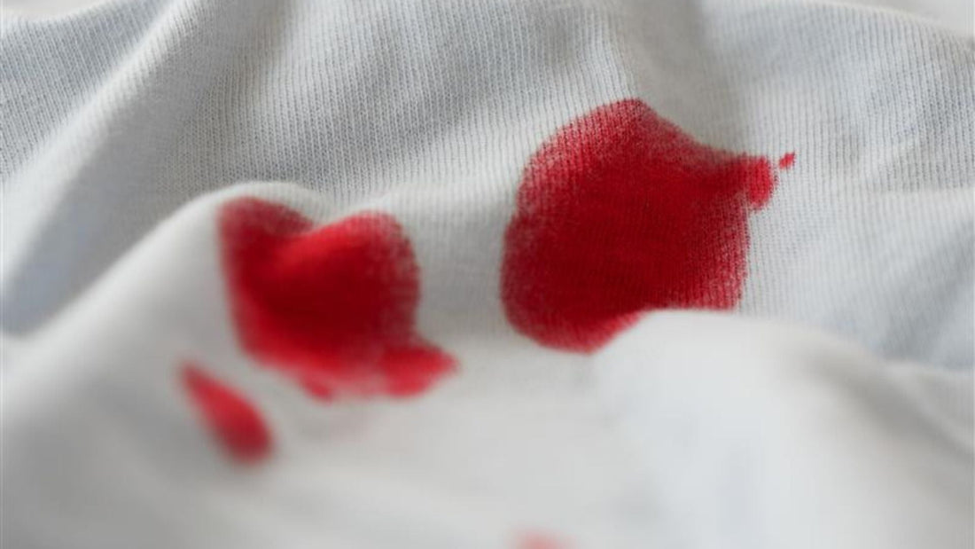 how to get blood out of clothes on white fabric stain removal close up