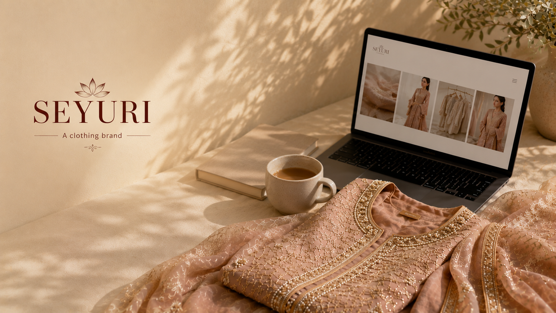 Buy authentic Indian dresses online in the USA with Seyuri premium ethnic wear collection