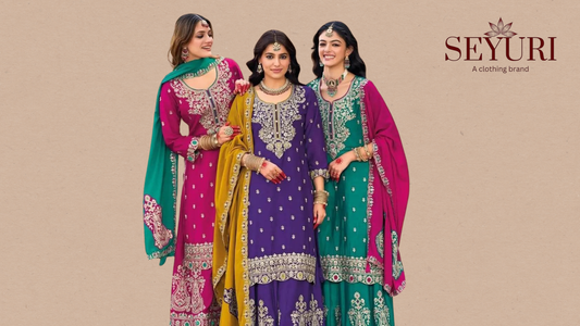 Women's Designer Traditional Look Palazzo Suit 