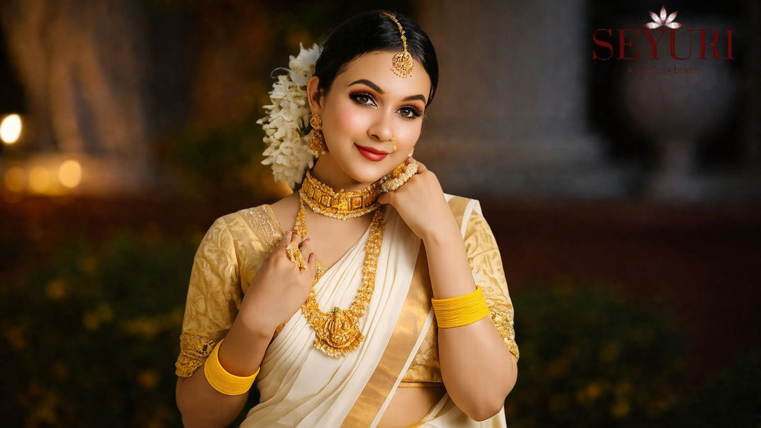 Janhvi Kapoor golden saree look inspiration for Gudi Padwa saree ideas