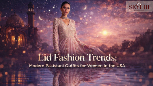Modern Pakistani Eid Wear Dress For Women In The USA With Elegant Embroidery