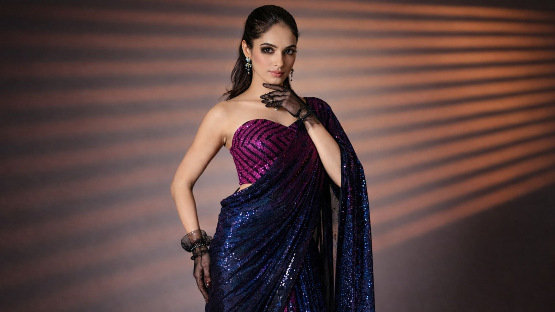 sequins saree designer party wear saree glamorous modern saree