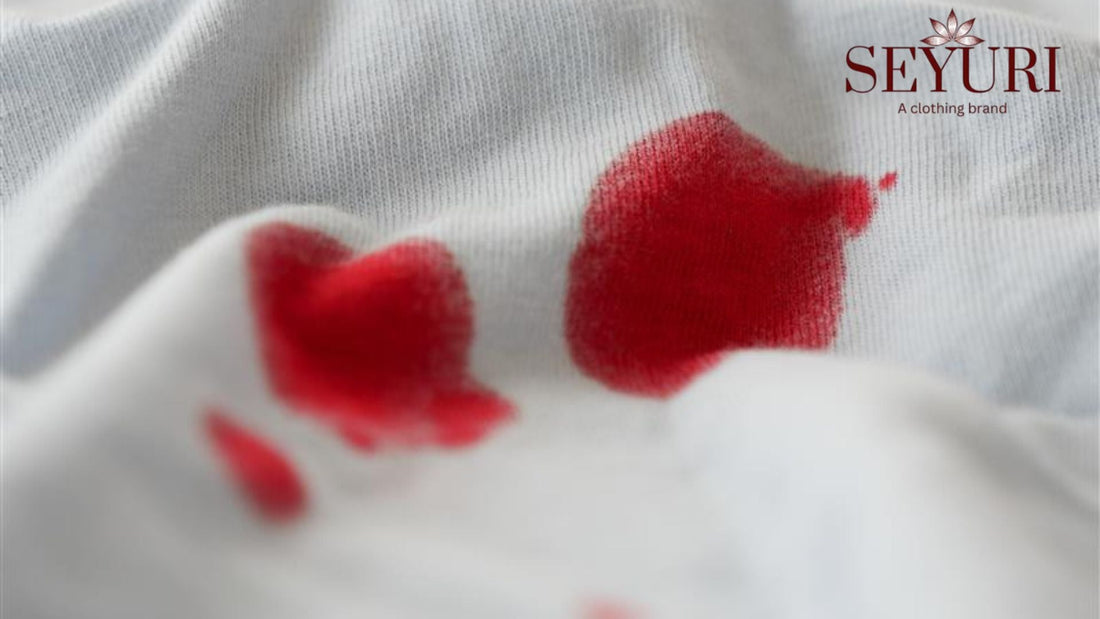how to get blood out of clothes on white fabric stain removal close up