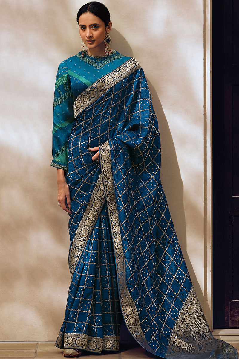 Blue Saree