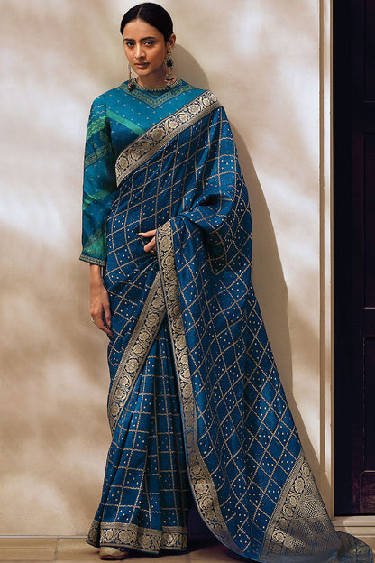 Blue Saree
