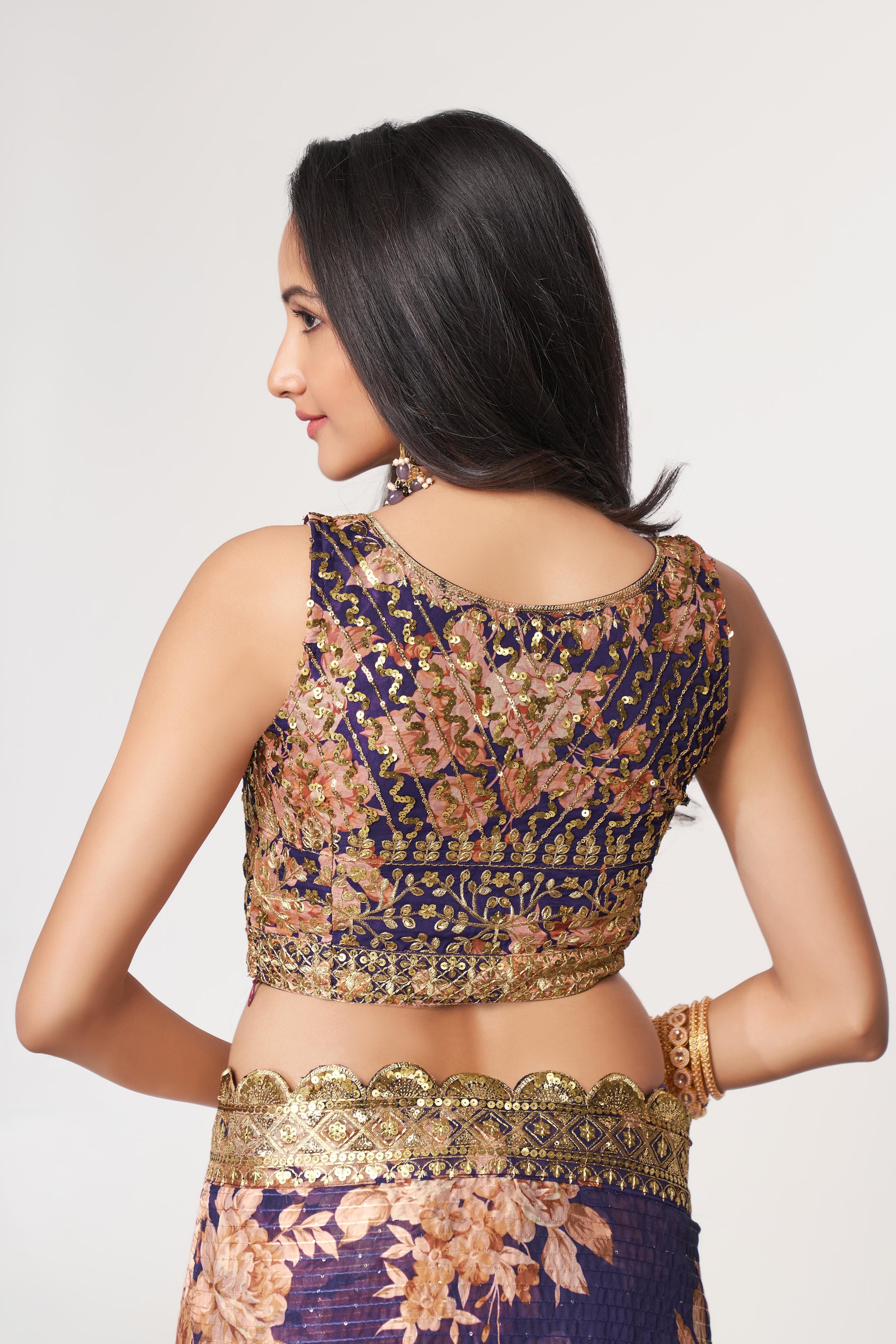 Purple Saree radiates royalty and grace – made for grand celebrations and stylish evenings.
