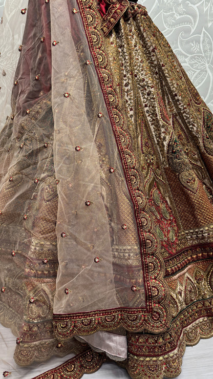 cream lehenga,plus size available,Comfort Fit,Premium Fabric,Express Delivery.