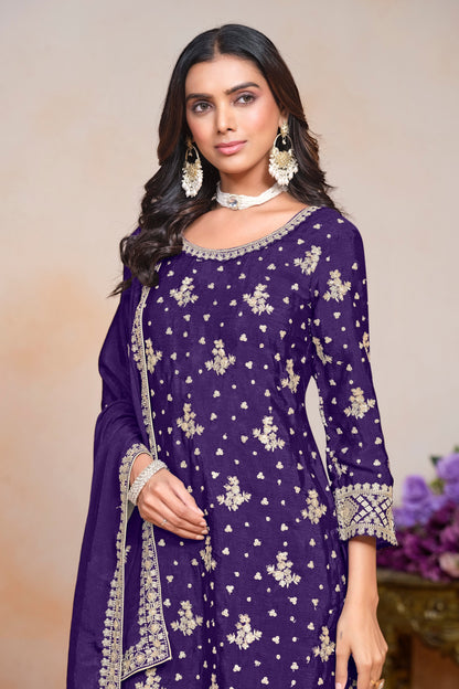 Beautiful Designer Georgette Palazzo Suit For Party Outfit