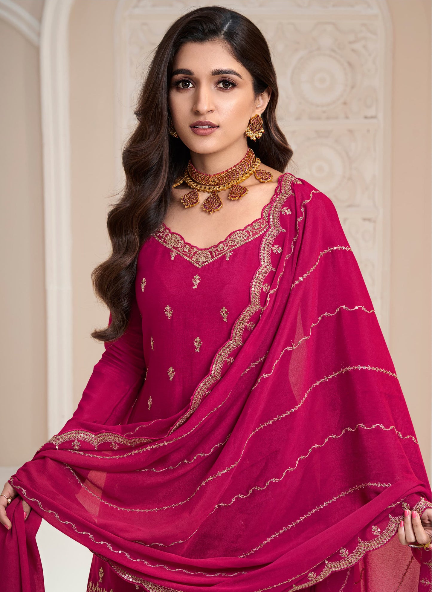 Stylish Designer Embroidery Worked Salwar Kameez Suit