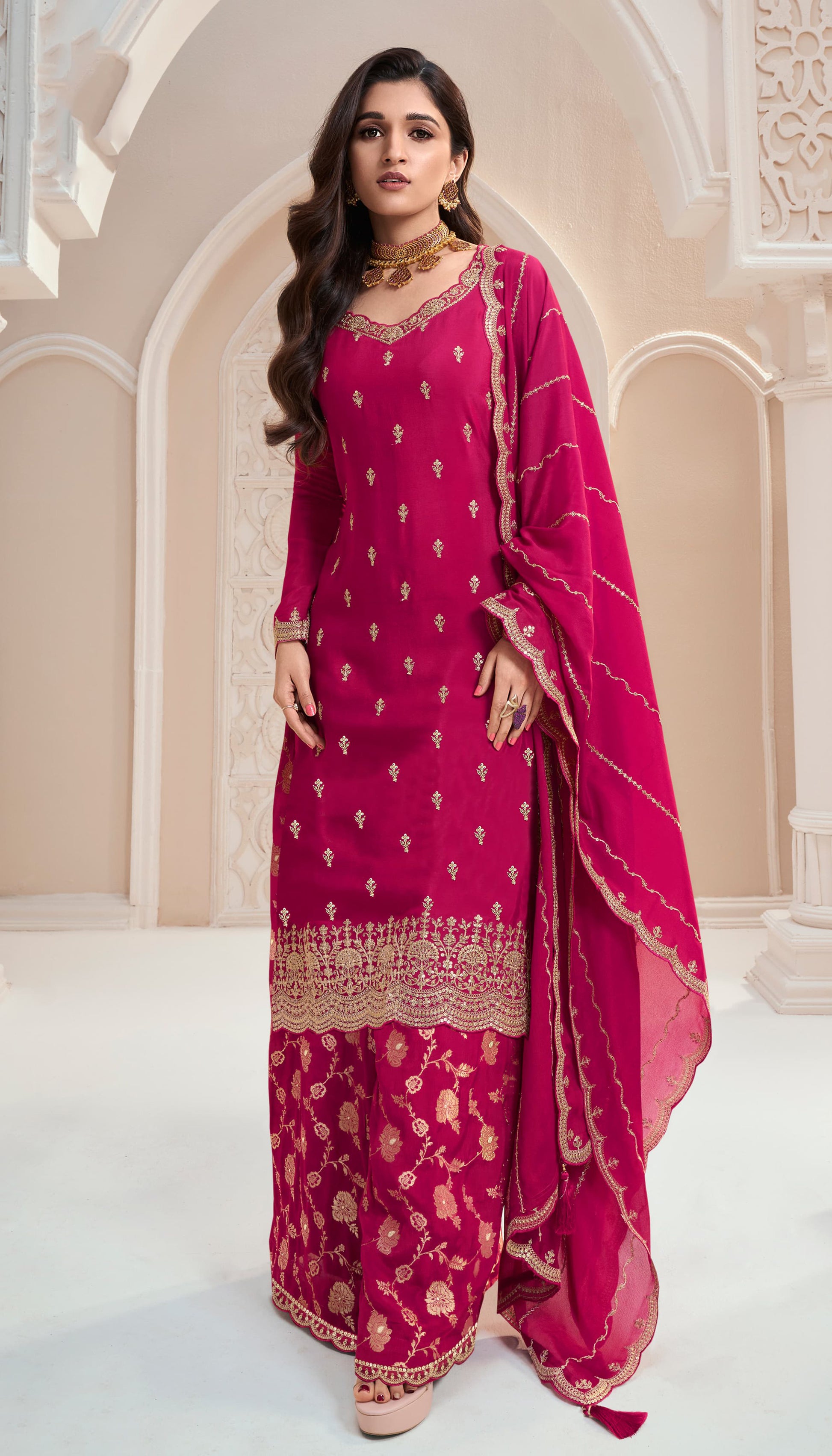Stylish Designer Embroidery Worked Salwar Kameez Suit