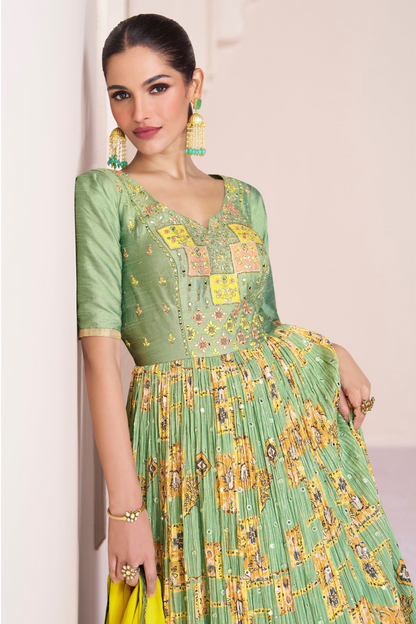 Indian Wedding Anarkali Dress​ With Dupatta For Wedding Reception USA