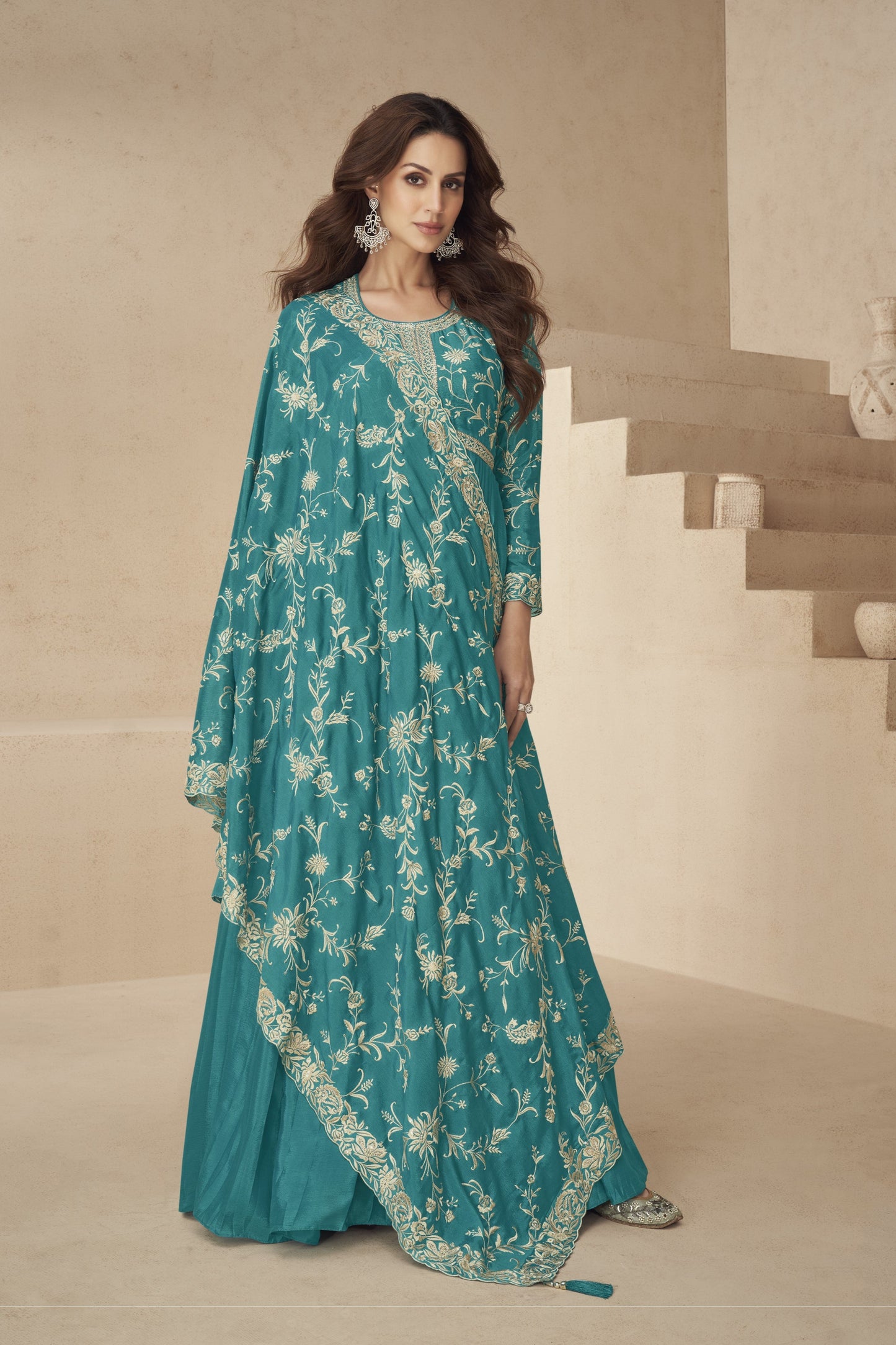 Beautiful Anarkali Suit's and Long Dupatta Gown 