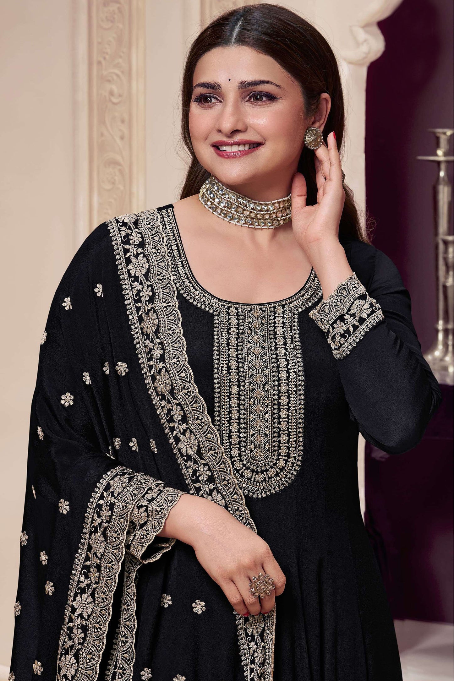 Designer Anarkali Gown Indian Party Wear Dupatta Dresses for UK 