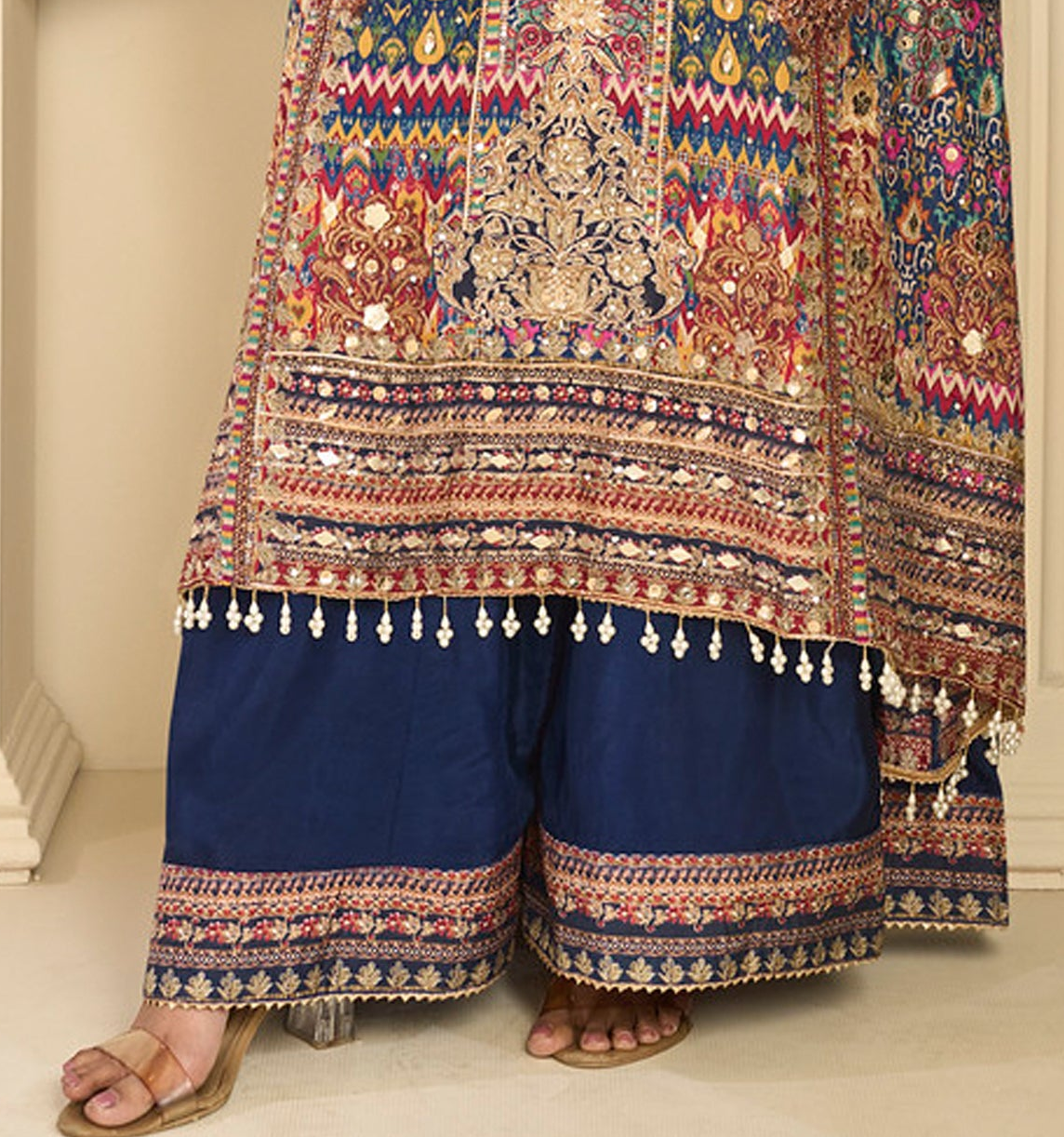 blue-plazzo-suit-navratri-wear