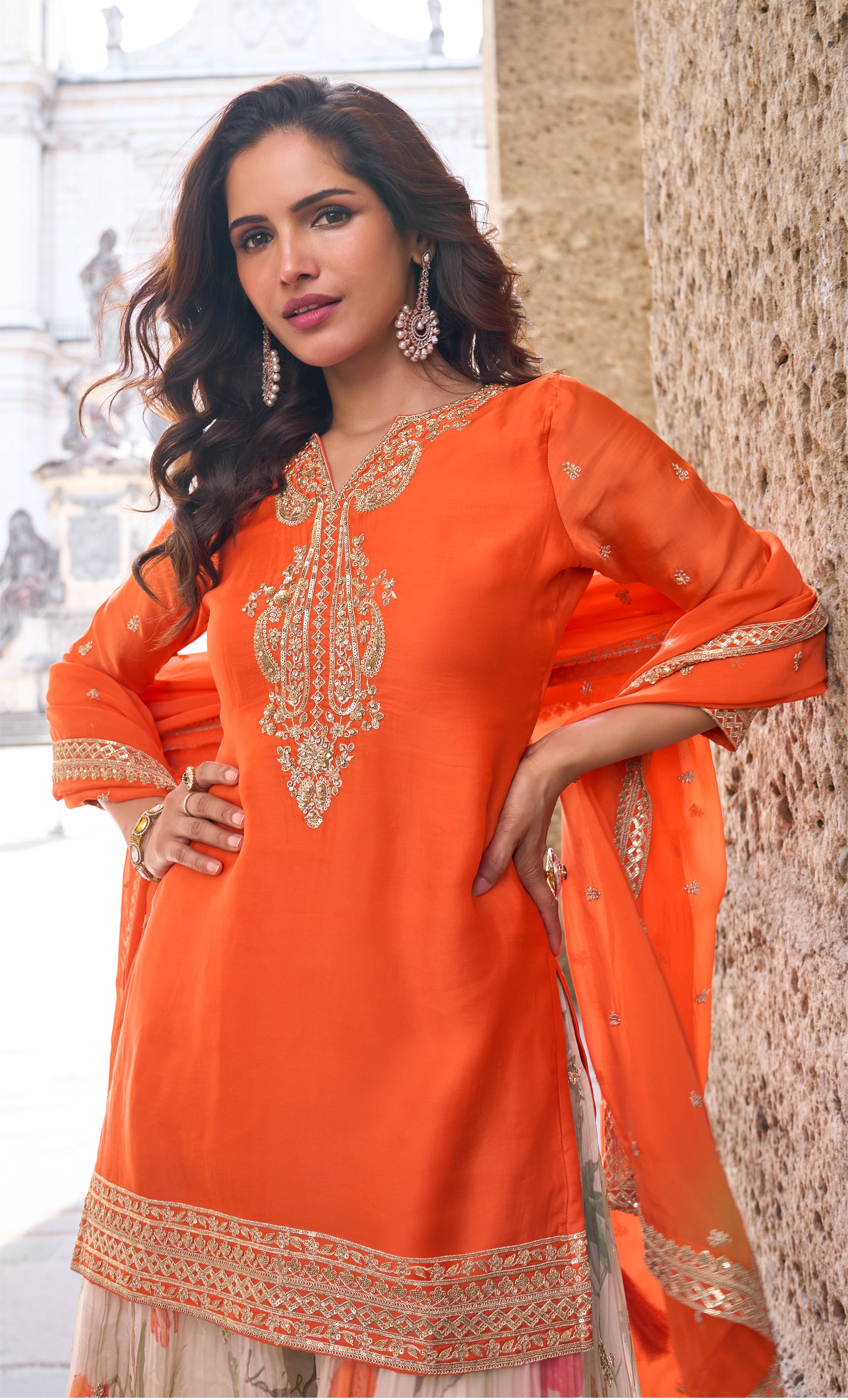 Women Stitched Designer Ethnic Style Sharara Suit 