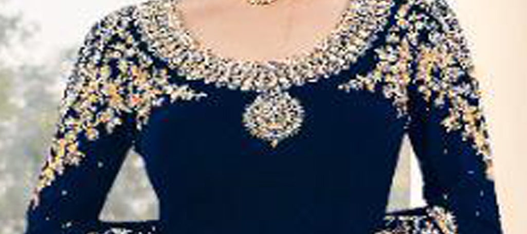 embroidery worked dupatta dress