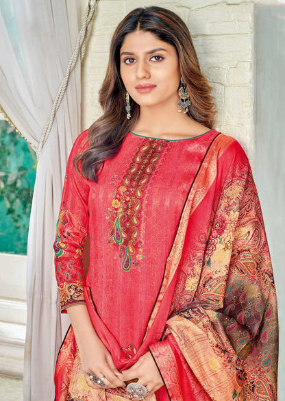 Red colour cotton wear speaks tradition and boldness – perfect for weddings and festive nights.
