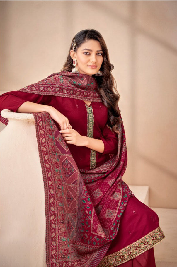 Red colour cotton wear speaks tradition and boldness – perfect for weddings and festive nights.
