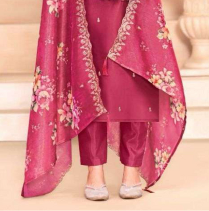 Pink cotton wear with its soft and cheerful tone is perfect for everyday comfort, festive mornings, and graceful casual outings.
