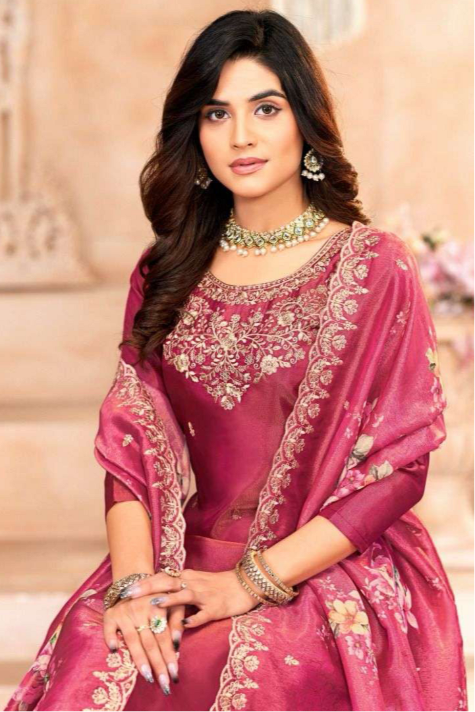 Pink cotton wear with its soft and cheerful tone is perfect for everyday comfort, festive mornings, and graceful casual outings.
