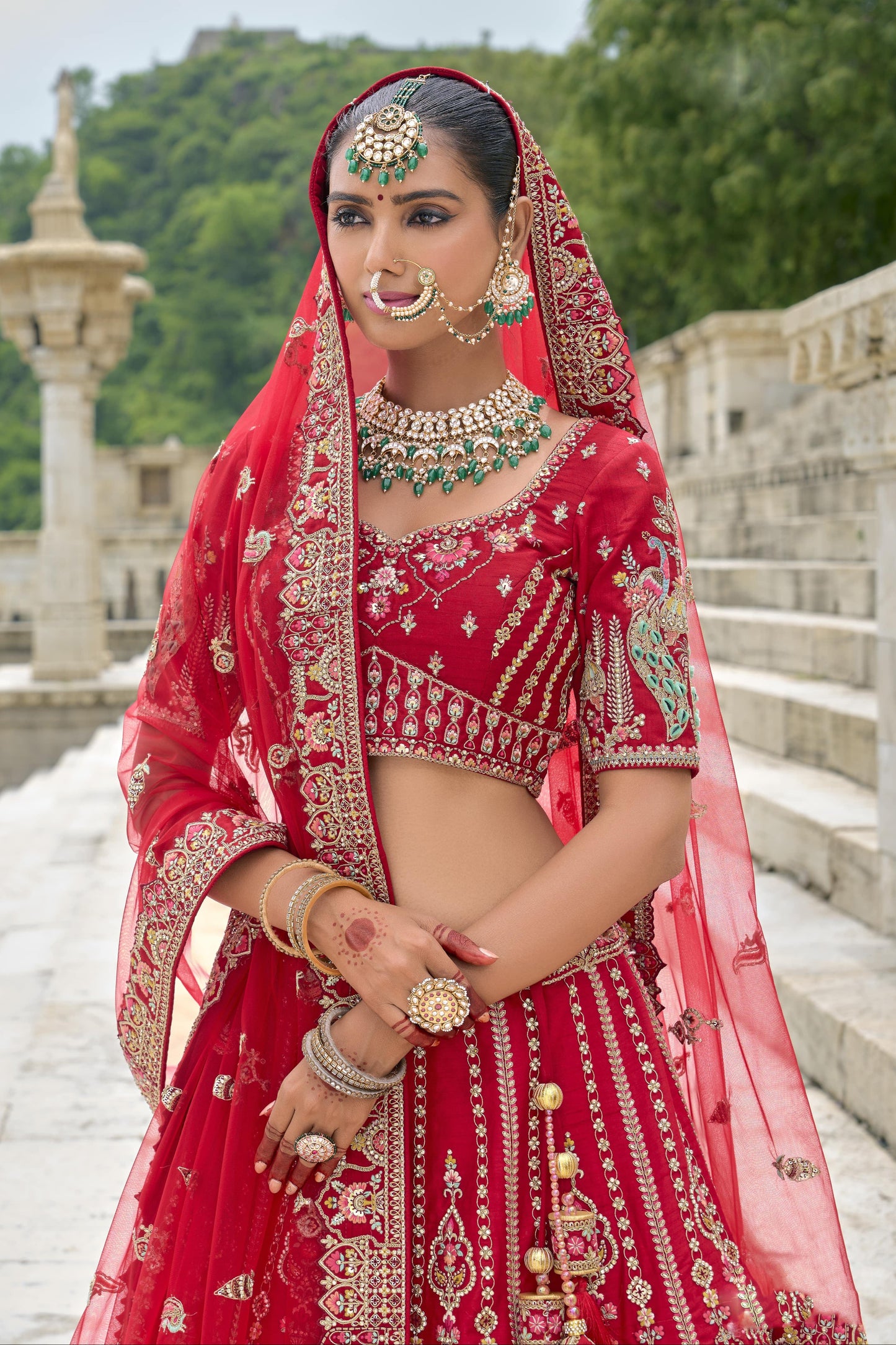 "Dress up for desi events in the U.S. with stylish lehengas."
