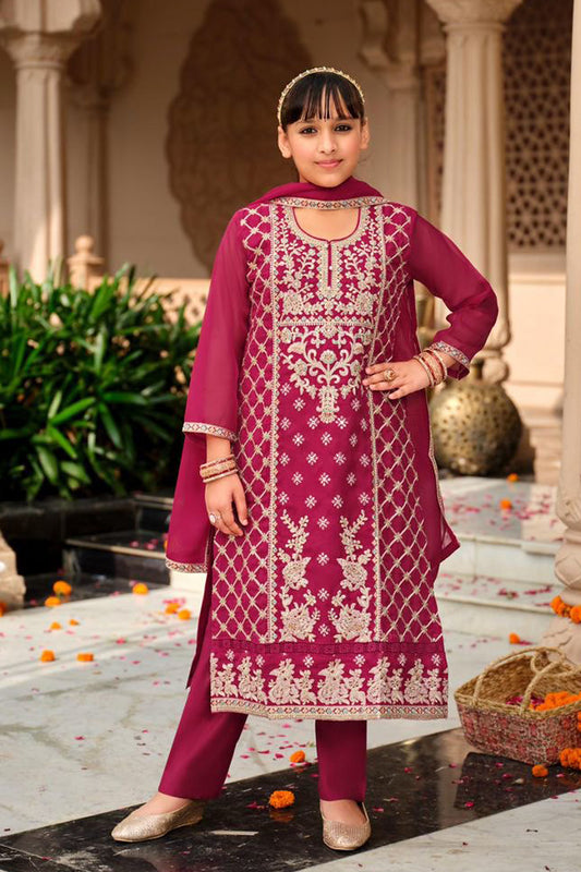 Pakistani Pink Embroidered Salwar Suit 