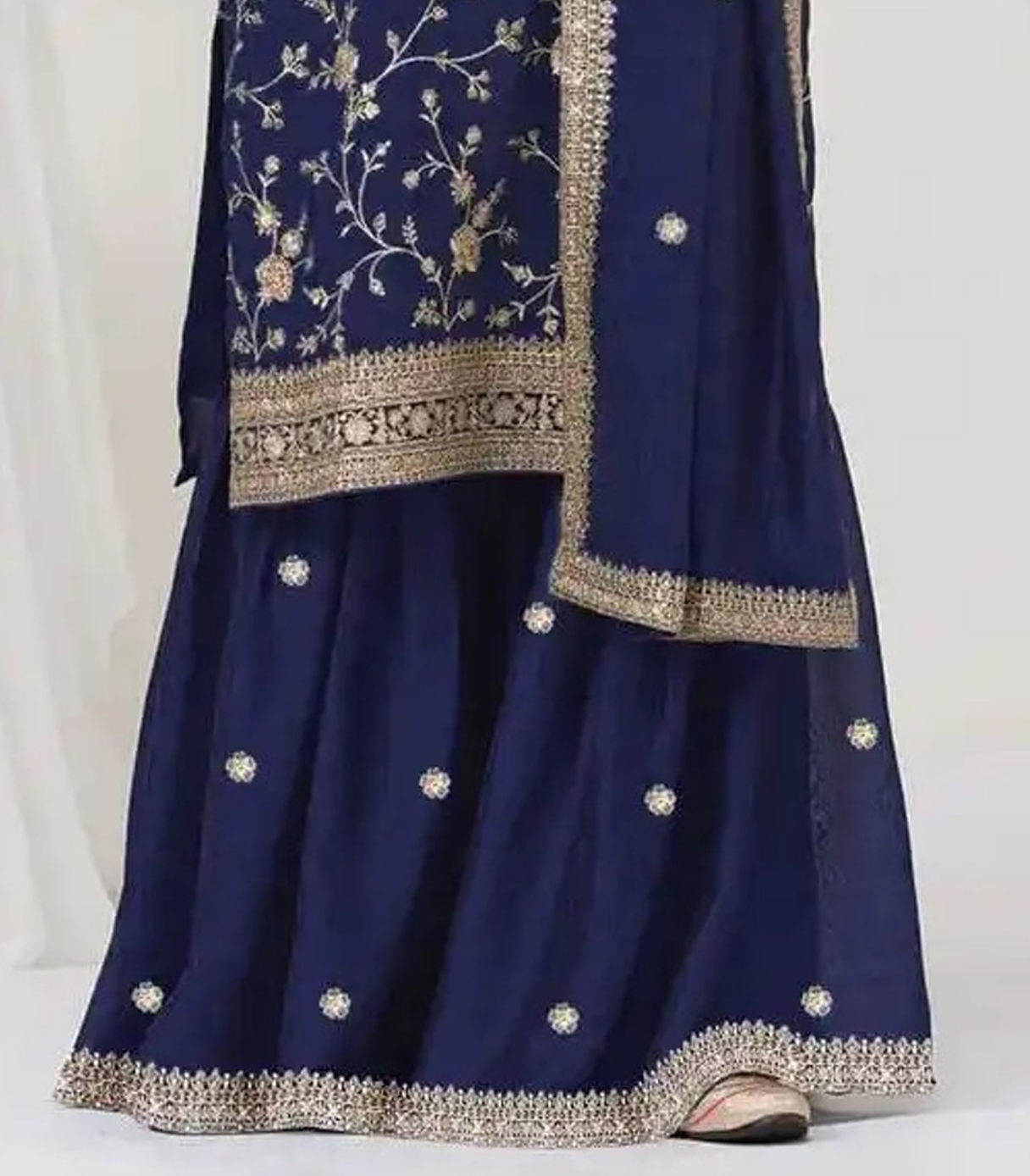 Designer Embroidery Work Palazzo Suit Outfit