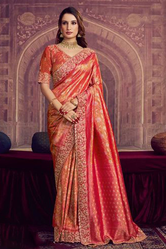 Detailed Embroidery Work On [Fabric Type] Saree Blouse - Traditional Indian Wedding Wear