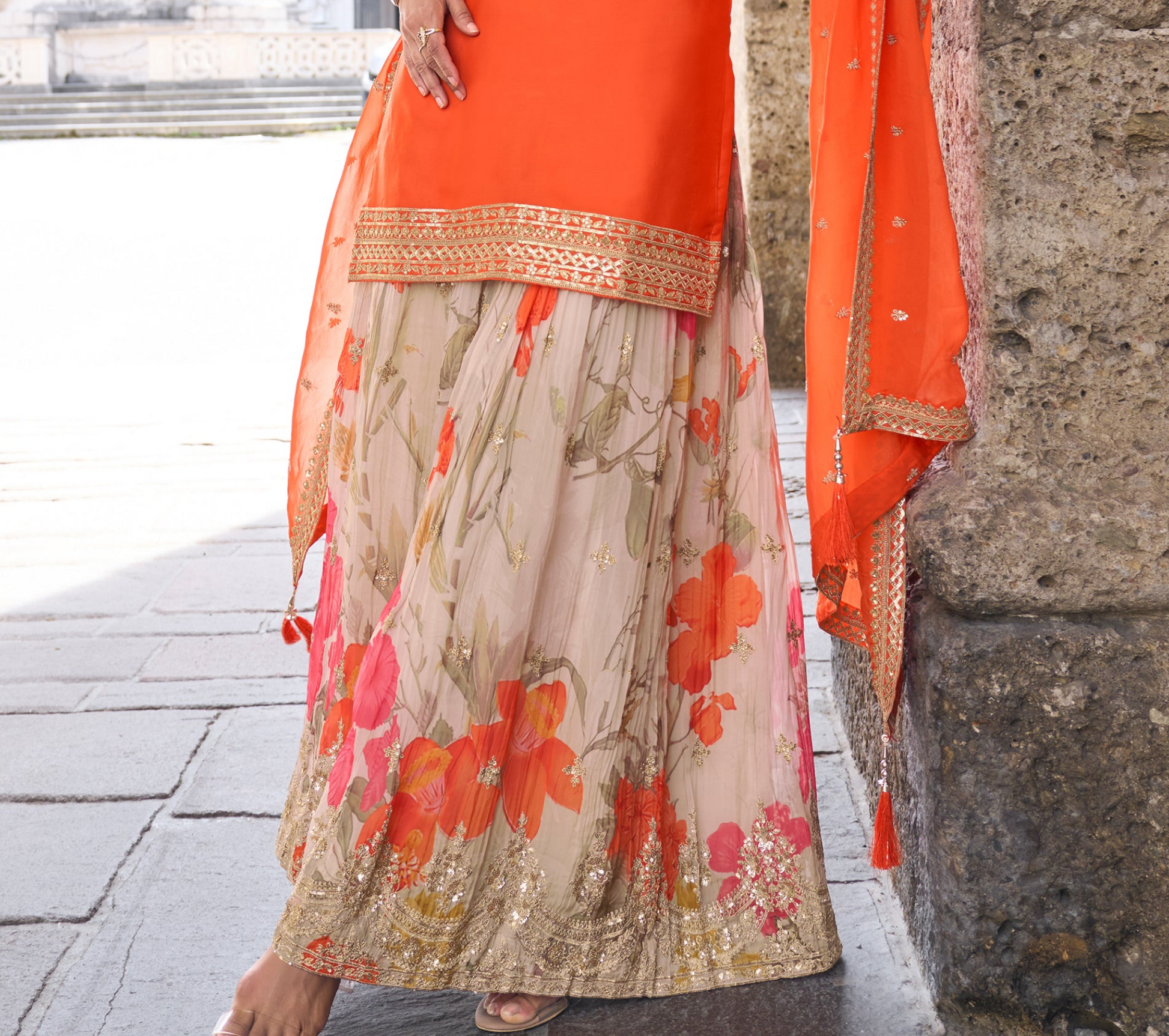Indian Ethnic Style Sharara Suit
