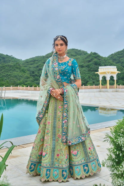 "Lehengas made for Indian functions across the USA."
