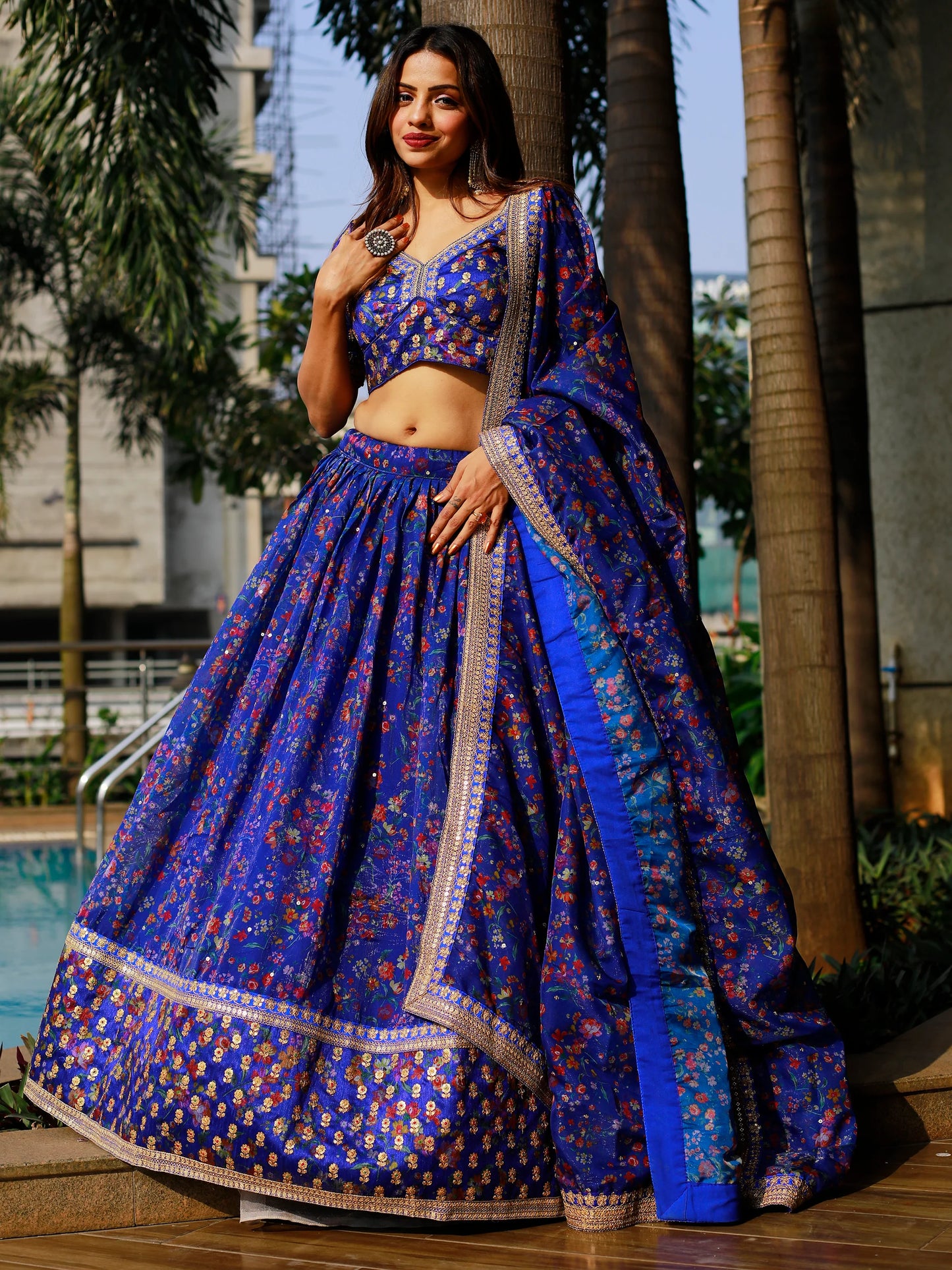 "Lehengas made for Indian functions across the USA."
