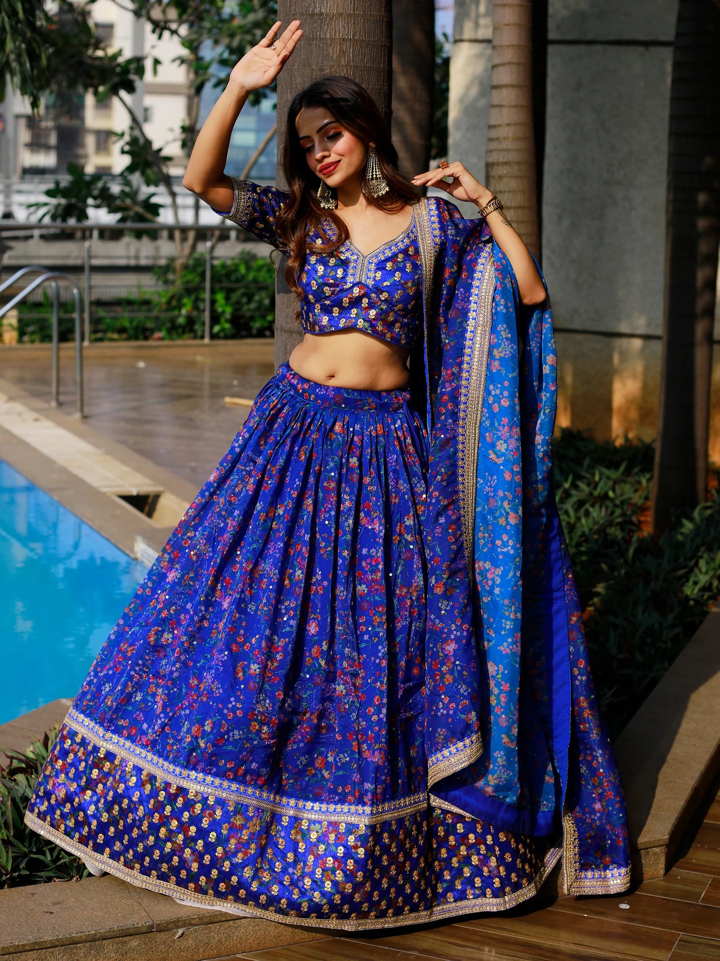 "Lehengas made for Indian functions across the USA."
