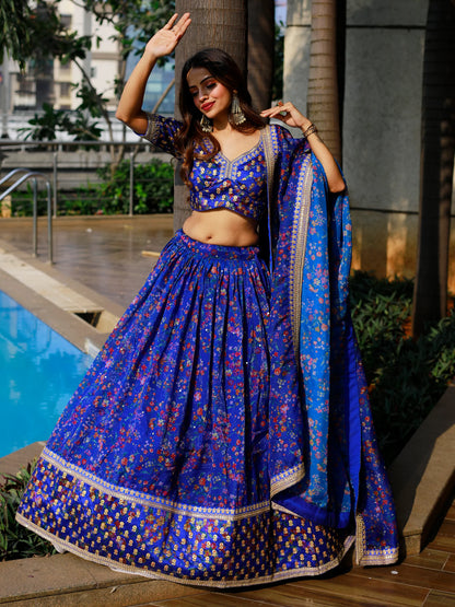 "Lehengas made for Indian functions across the USA."

