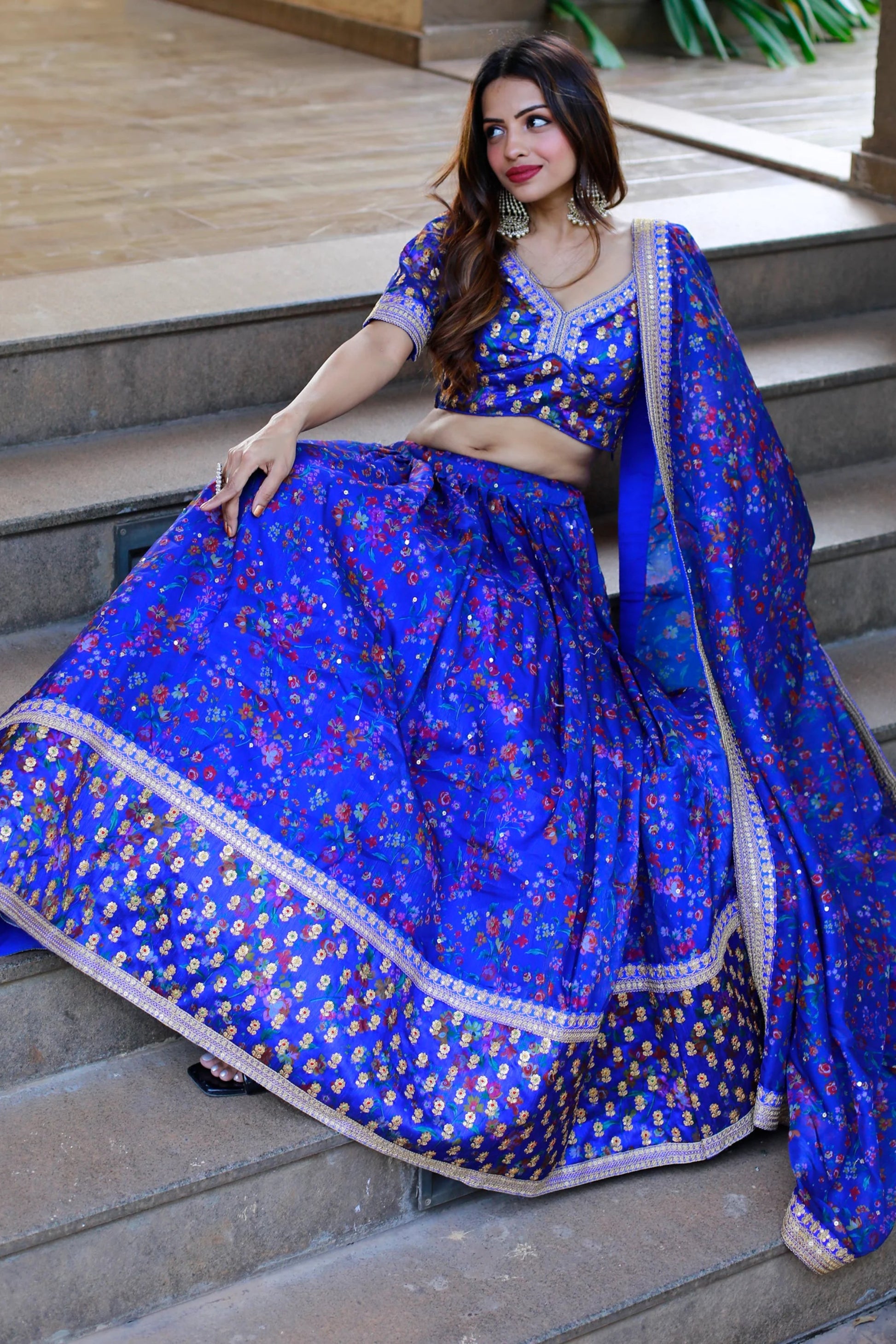 "Lehengas made for Indian functions across the USA."
