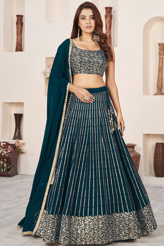 "Lehengas designed for Indian culture in the USA."
