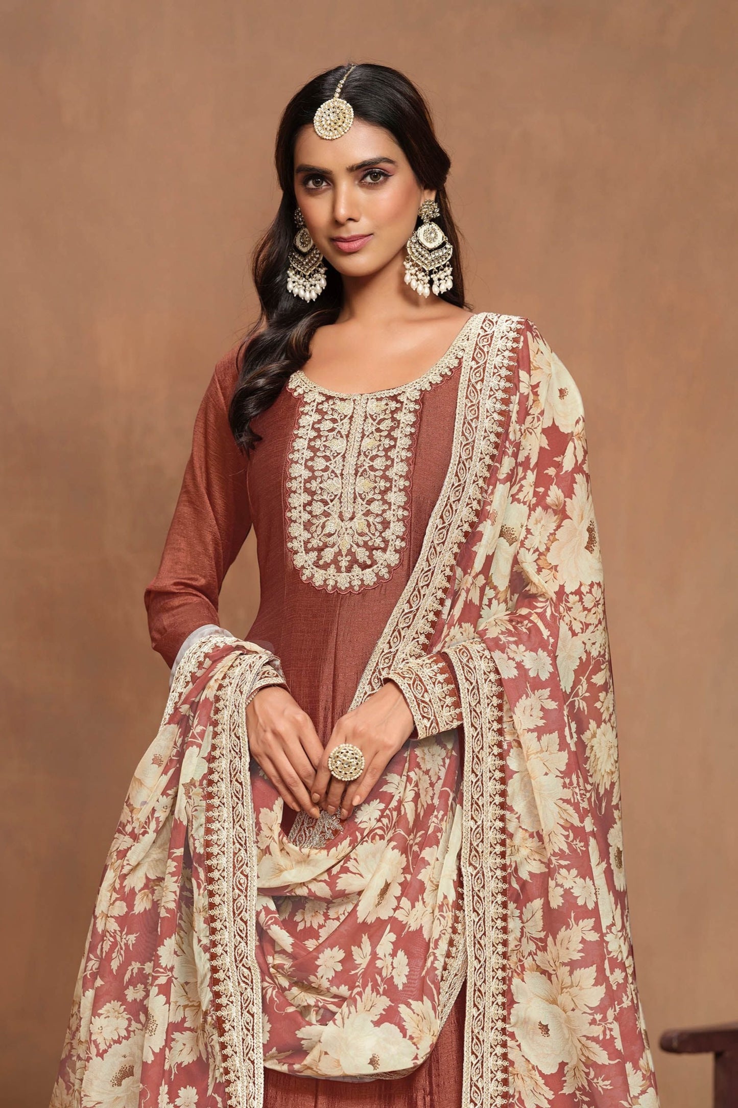 Designer Anarkali Dress for Wedding Wear Embroidery Worked for Canada 