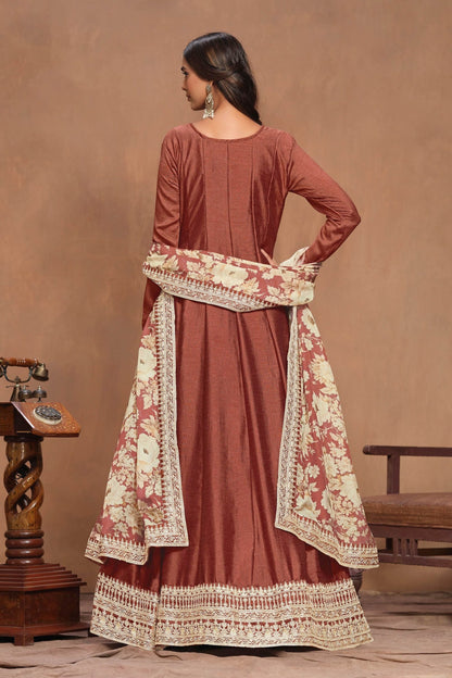 Designer Anarkali Dress for Wedding Wear Embroidery Worked for Canada 