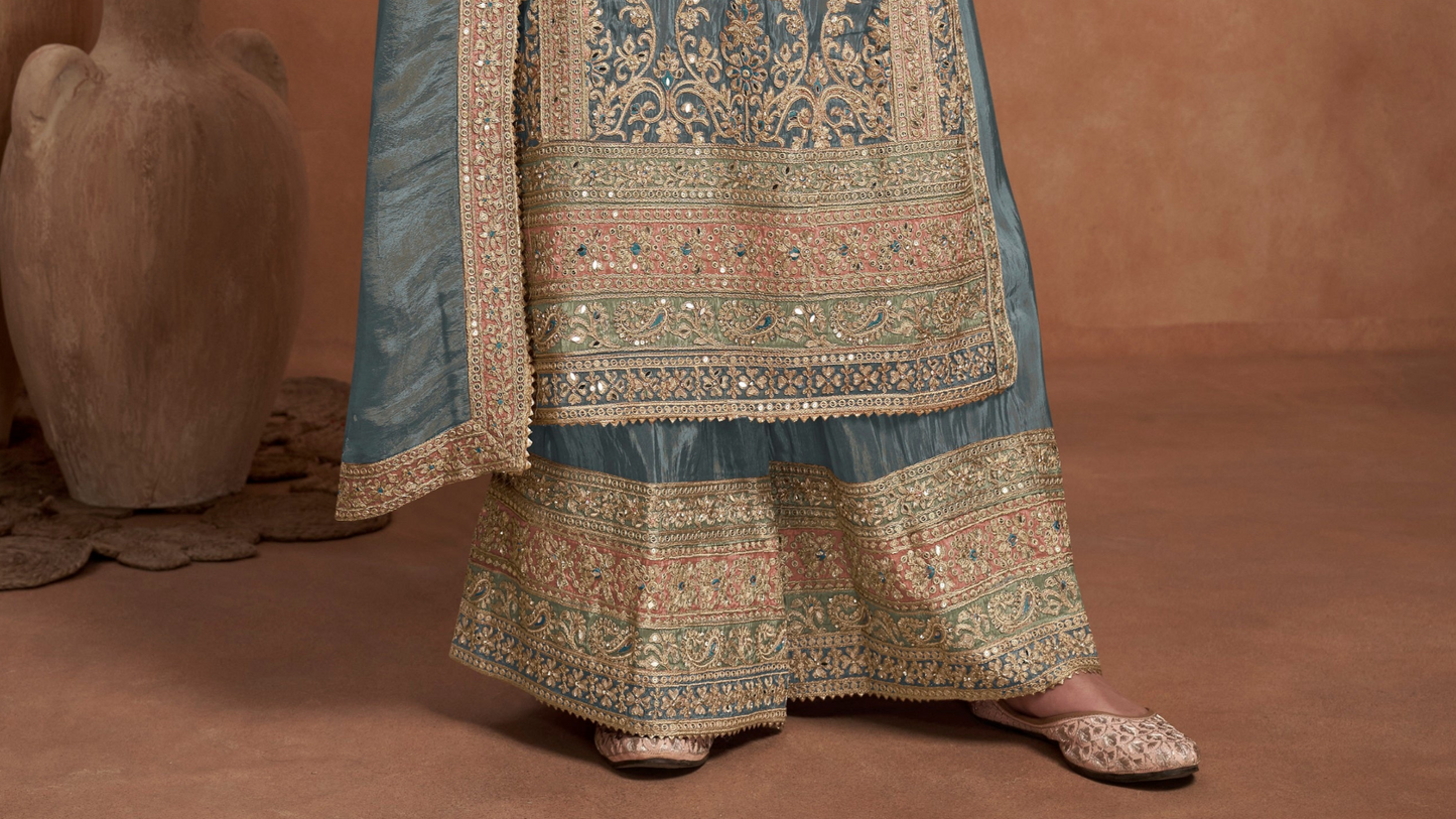 Indian Wedding Function Heavy Palazzo Suit 