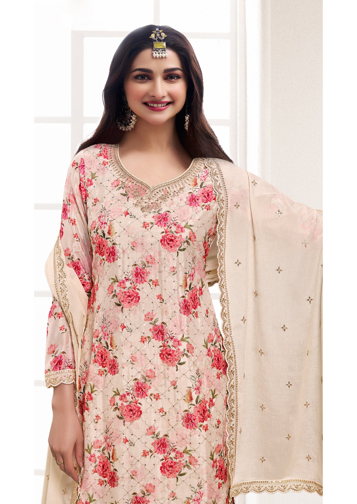 Indian Pakistani designer Ready To Wear Floral Party Dress