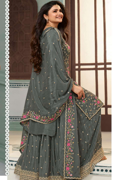 Wedding Designer Floral Palazzo Dress 