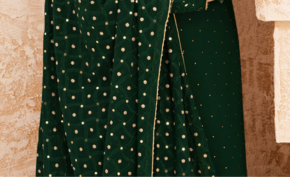 Plus Size Green Embroidery Salwar Kameez For Festival In USA