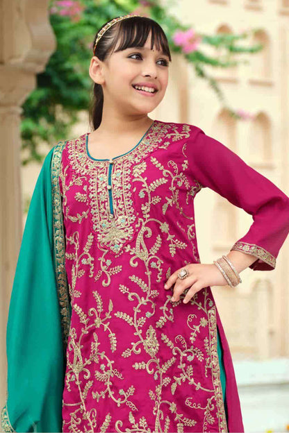 Kids Traditional Salwar Kameez Palazzo Suit Party Wear