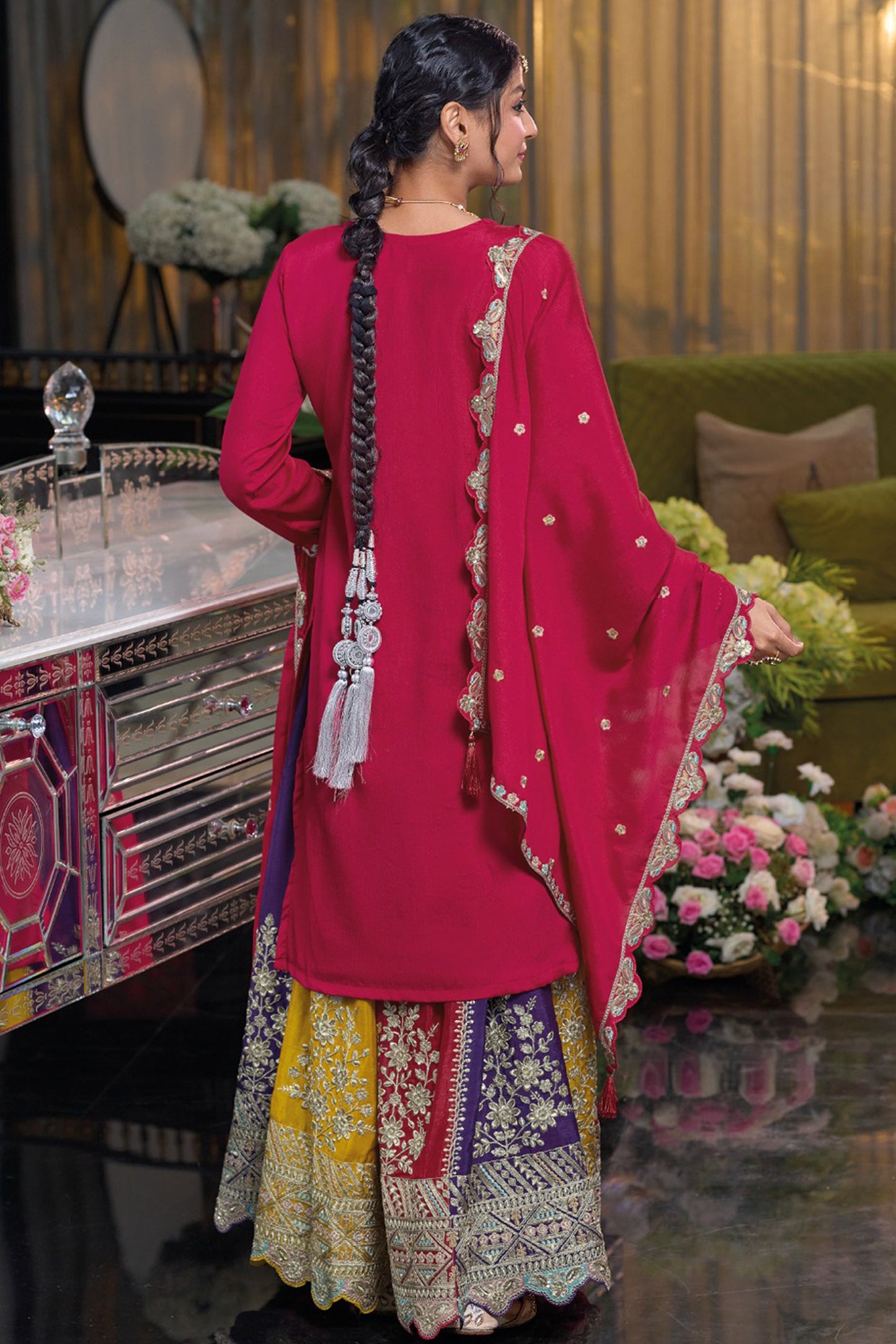 USA Designer Traditional Look Wedding Style Palazzo Suit 