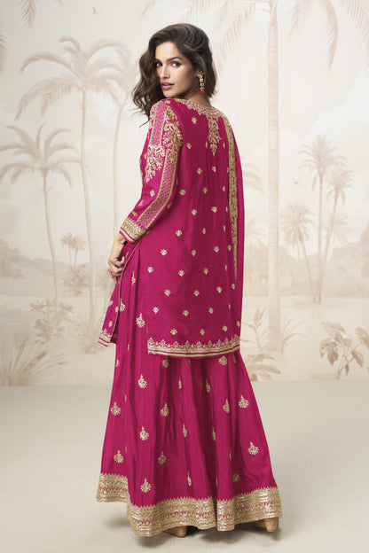 Pakistani Designer Elegance Palazzo Suit For Traditional Look