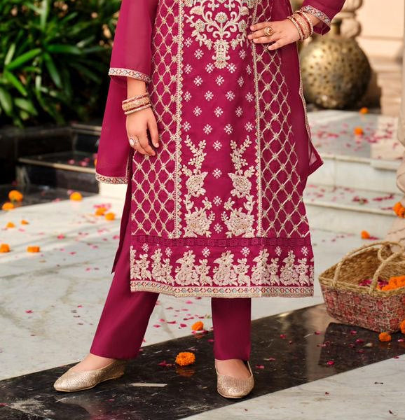 Eid Special Pink Embroidered Salwar Kameez Suit