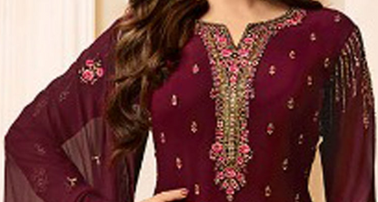 ethic party wear dupatta dress